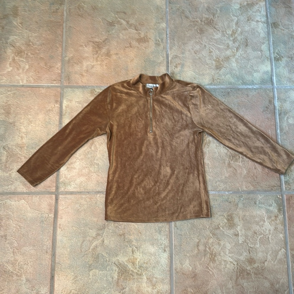 Girls velvet sweater size large
